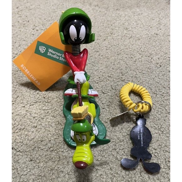 New! Marvin The Martian & K9 Bobblehead Warner Bros Store Excl. 1998 & Keychain! - Picture 4 of 4